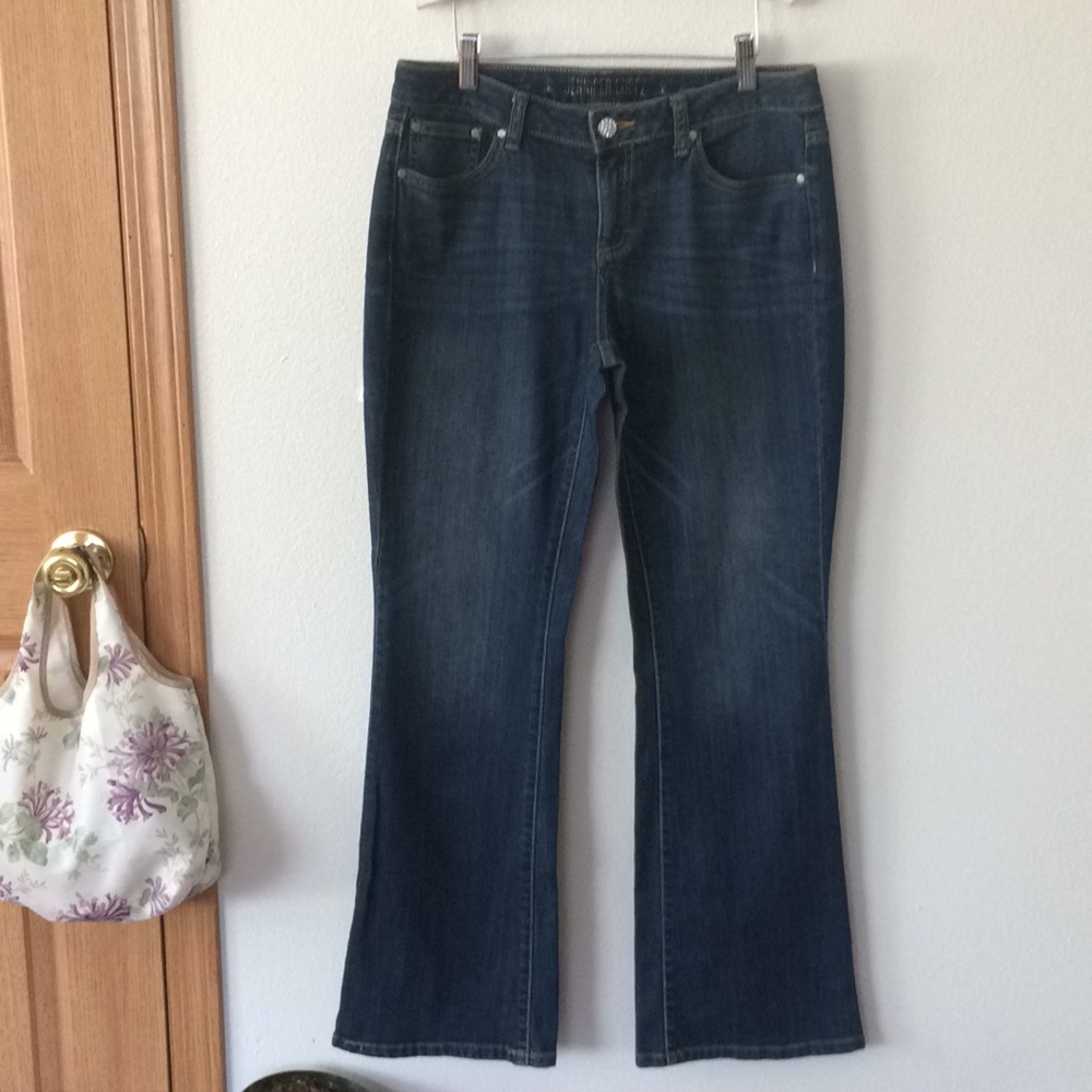 JLo Boot Jeans with Rhinestones Button NWT